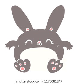 flat color style cartoon rabbit