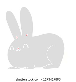 flat color style cartoon rabbit