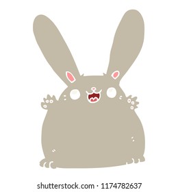 flat color style cartoon rabbit