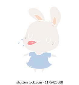 flat color style cartoon rabbit