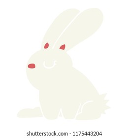 flat color style cartoon rabbit