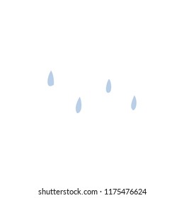 flat color style cartoon rain