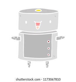 robot de dibujos animados de color plano