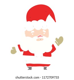 flat color style cartoon santa claus