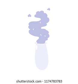 flat color style cartoon science test tube