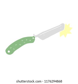 flat color style cartoon sharp razor