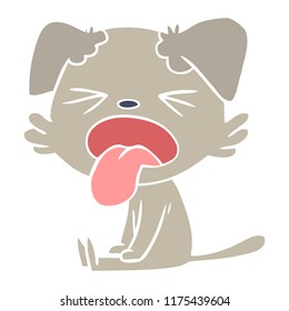 perro de guardia de dibujos animados de color plano
