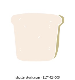 flat color style cartoon slice of bread