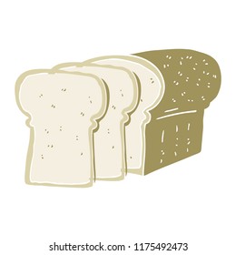 flat color style cartoon sliced bread