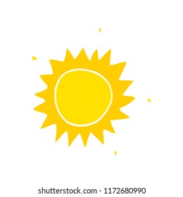 flat color style cartoon sun
