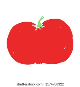 flat color style cartoon tomato