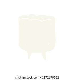 flat color style cartoon tooth