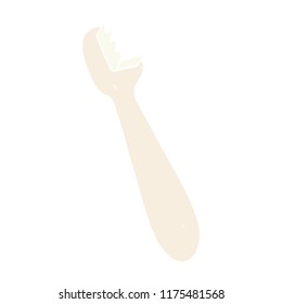 flat color style cartoon toothbrush