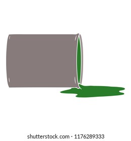 flat color style cartoon toxic waste