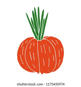 flat color style cartoon vegetable