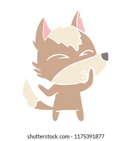 caricatura de estilo de color plano sobre el silbido de lobos