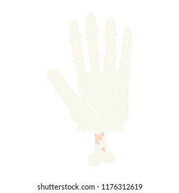 flat color style cartoon zombie hand