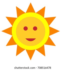 flat color sun icon