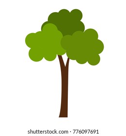 Flat color tree icon