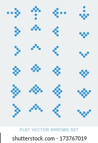 Flat color vector arrows set