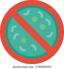 Flat color vector illustration of a anti bac related to hygiene.