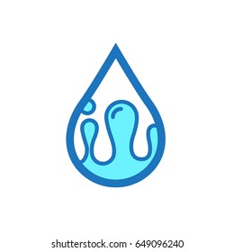Flat color water icon
