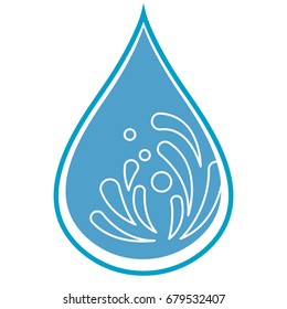 flat color water icon
