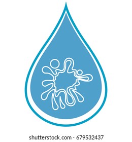 flat color water icon
