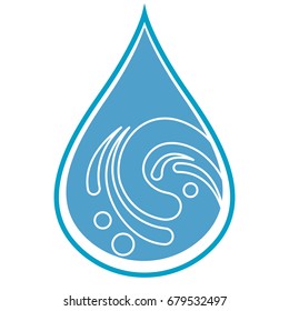 flat color water icon