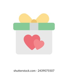 Flat color Wedding Gift vector icon