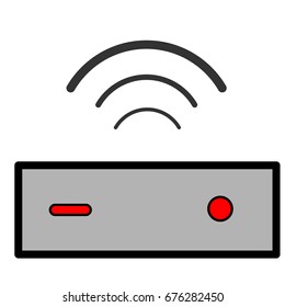 flat color wireless icon