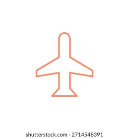 Flat Colored Airplane Mode Icon for Flight and Network Disconnection