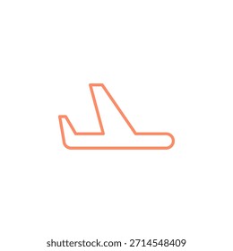 Flat Colored Airplane Mode Icon for Flight and Network Disconnection