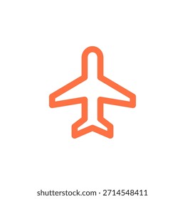 Flat Colored Airplane Mode Icon for Flight and Network Disconnection