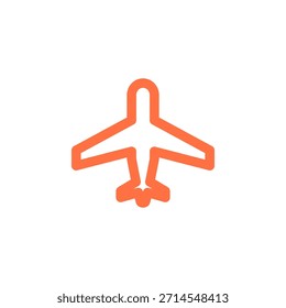 Flat Colored Airplane Mode Icon for Flight and Network Disconnection