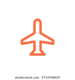 Flat Colored Airplane Mode Icon for Flight and Network Disconnection