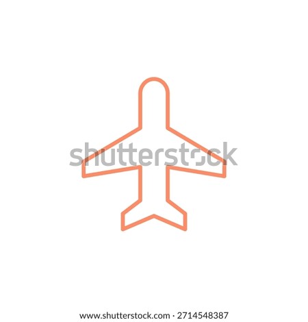 Flat Colored Airplane Mode Icon for Flight and Network Disconnection
