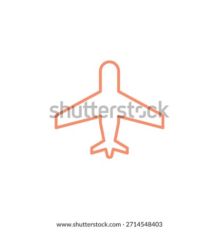 Flat Colored Airplane Mode Icon for Flight and Network Disconnection