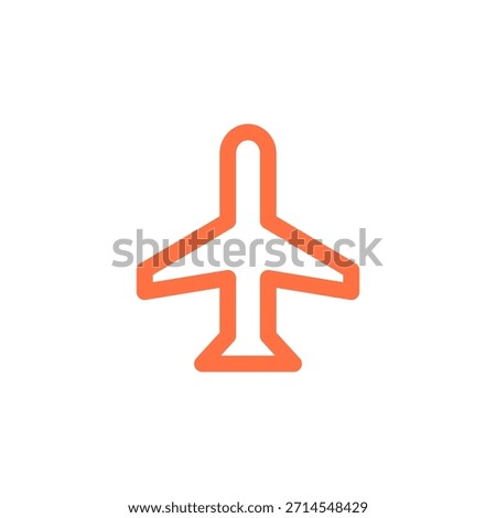 Flat Colored Airplane Mode Icon for Flight and Network Disconnection