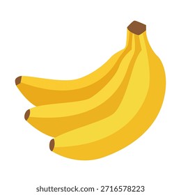 Flat colored banana icon representing energy source healthy snack and fitness nutrition.