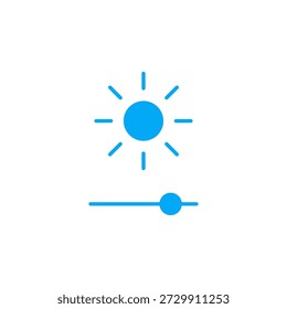 Flat Colored Brightness Icon for Display Settings