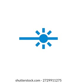 Icono de brillo de color plano para Configuraciones de visualización