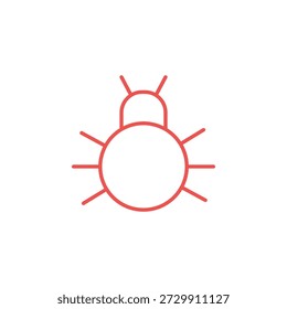 Ícone de relatório de bugs de cor plana para suporte técnico