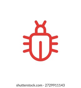 Ícone de relatório de bugs de cor plana para suporte técnico