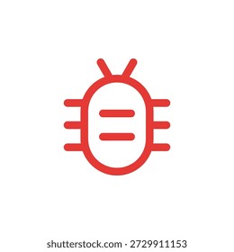 Ícone de relatório de bugs de cor plana para suporte técnico