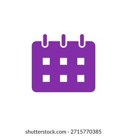Icono de calendario de color plano para el calendario de fechas y el planificador de eventos