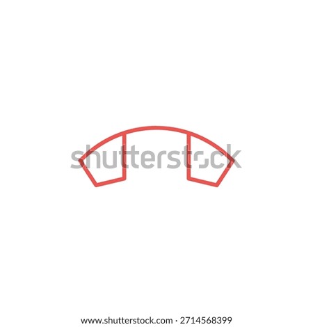 Flat Colored Call End Icon for Hanging Up and Rejecting Phone Calls