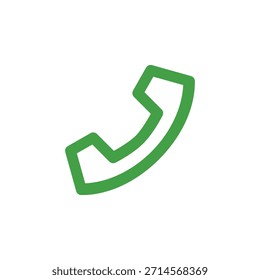 Ícone de Chamada de Cor Plana para Comunicação e Contato de Telefone Celular