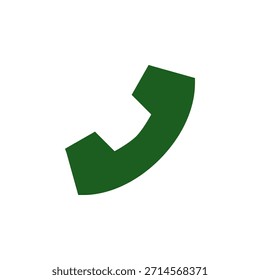 Flat Colored Call Icon for Mobile Phone Communication and Contact