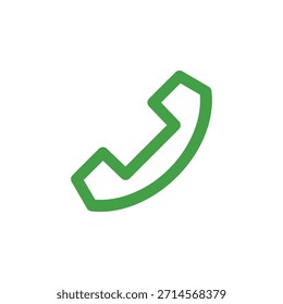 Icono coloreado plano de la llamada para la comunicación y el contacto del teléfono móvil